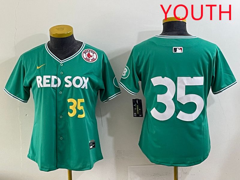 Youth 2025 Boston Red Sox #35 No Name Dark Green Joint Name Nike MLB Jersey style 6